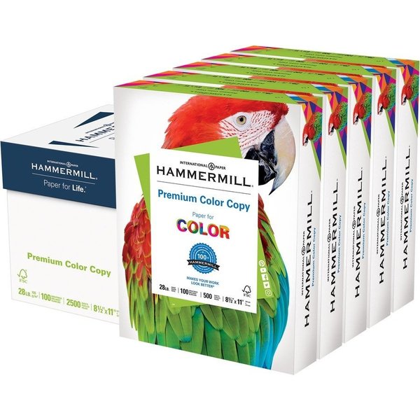 Hammermill Hammermill Printer Paper, 28lb Premium Color Copy, 100  Bright, 8.5x11, 5 Ream, 2500 Sheets HAM102450